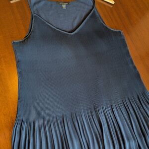 Banana Republic Blue Pleated Tank Top